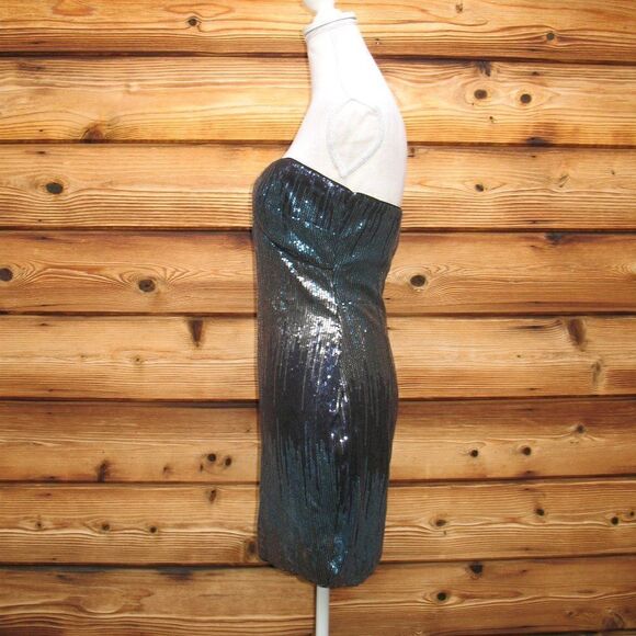 H:ours Stretch Sequin Strapless Mini Dress - Picture 4 of 7